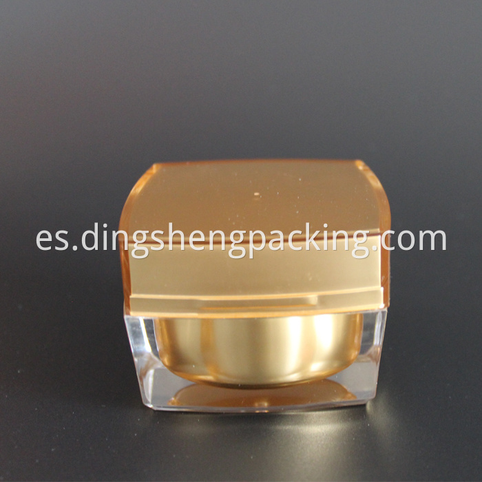 Acrylic Lotion Plastic Container Square Cosmetic Packaging